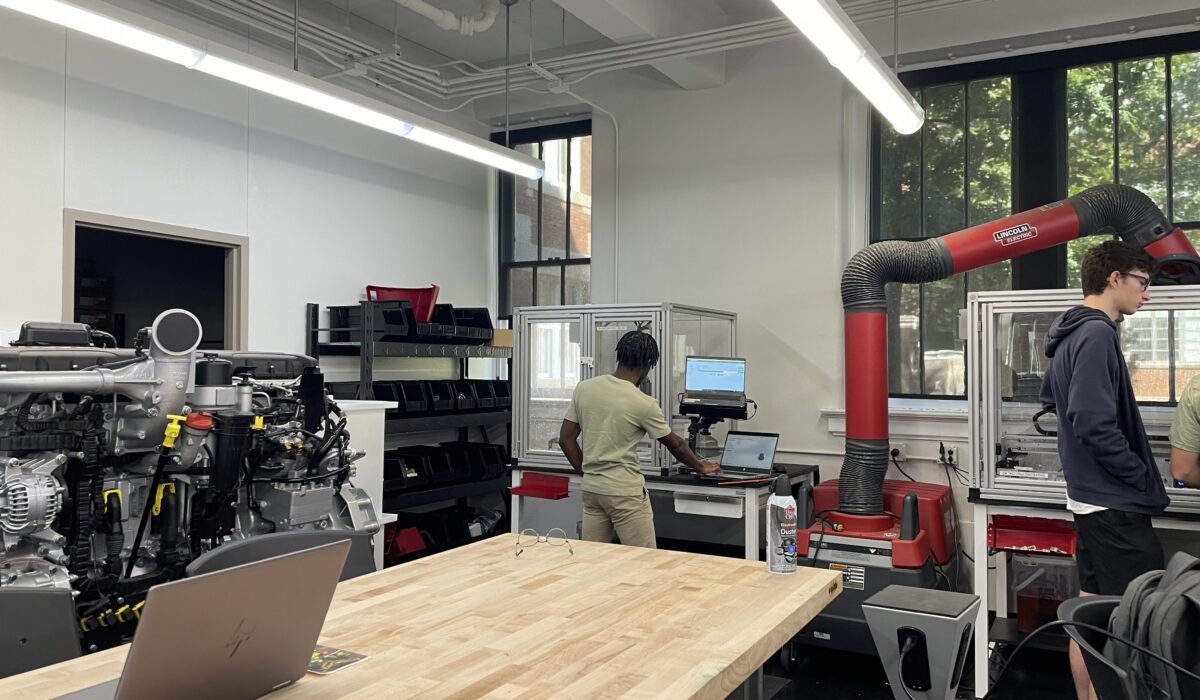 AN image of Nico Miller at Paccar Lab in Mississippi State University