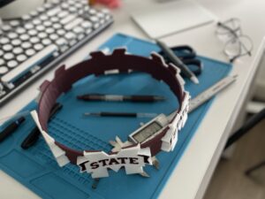 Mississippi State Crown 3d Printed
